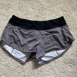 Grey with black band Lululemon shorts